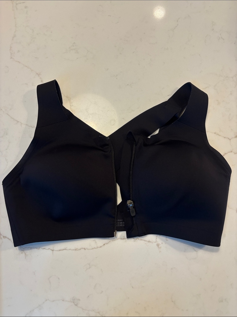 lululemon athletica Black Front-Zip High Support Sports Bra
